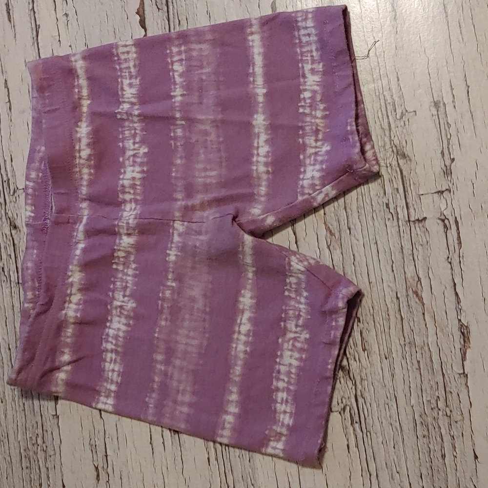 George children shorts tye dye pattern light purple and white
